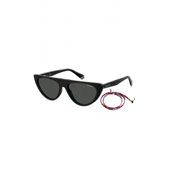 Polaroid, Ochelari de soare polarizati cu lentile uni, Negru, 54-16-140 Standard