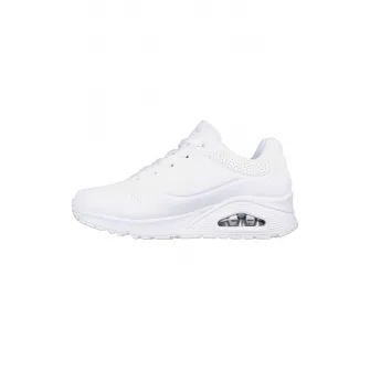 Skechers, Pantofi sport de piele ecologica Uno Stand On Air, Alb, 39