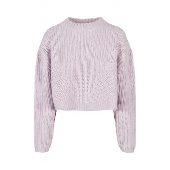 Urban Classics, Pulover crop cu maneci cazute, Lila, S