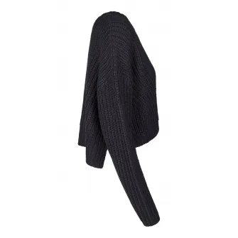 Urban Classics, Pulover crop cu maneci cazute, Negru, XL
