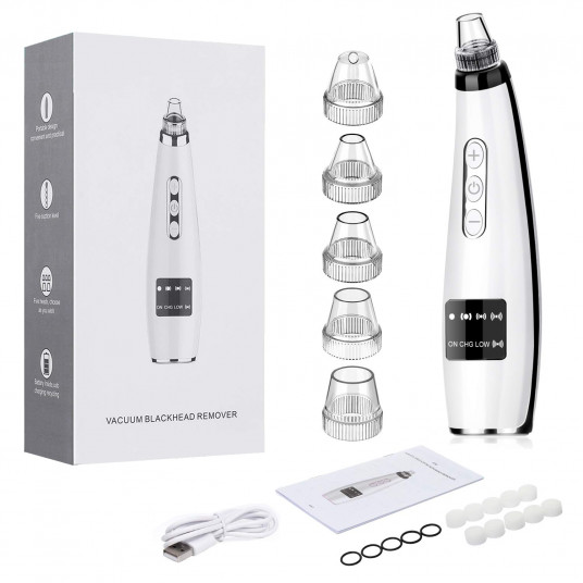 Decent Optimal recovery Aparat Smart extras puncte negre cu vacuum, WeOne, 5 Puteri ajustabile, 5 capete, LCD display, Ingrijire Decent Optimal recovery Aparat Smart extras puncte negre cu vacuum, WeOne, 5 Puteri ajustabile, 5 capete, LCD display, Ingrijire
