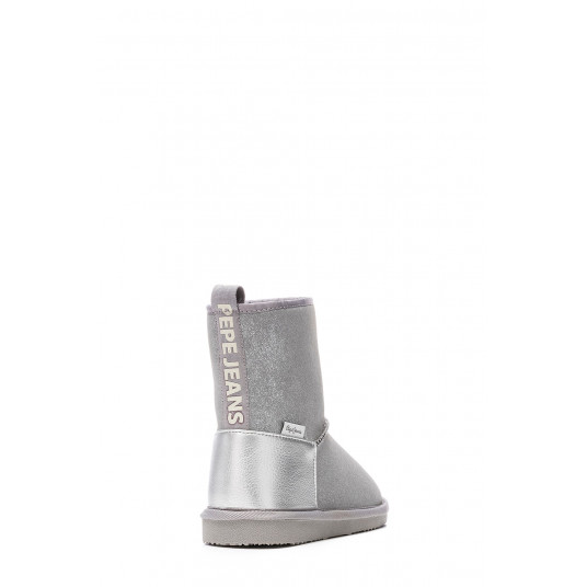 Bad faith gallop Thunderstorm Pepe Jeans London, Cizme cu branturi de blana sintetica, Gri/Argintiu, 33 EU Bad faith gallop Thunderstorm Pepe Jeans London, Cizme cu branturi de blana sintetica, Gri/Argintiu, 33 EU