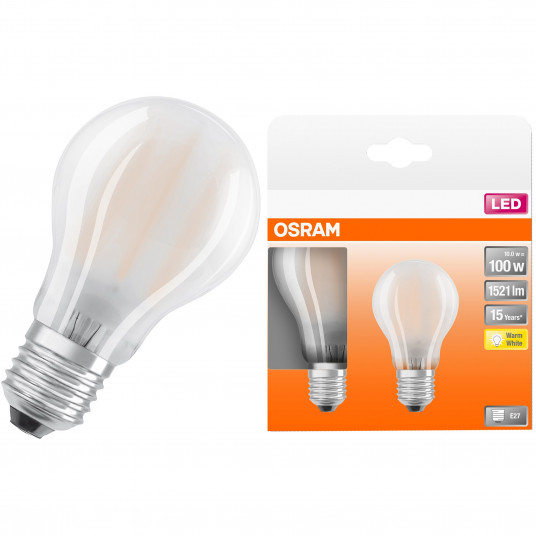 On the head of image ink Set 2 becuri LED OSRAM Star Glow Frost A100, E27, 10W (100W), 1521 lm, lumina calda ( On the head of image ink Set 2 becuri LED OSRAM Star Glow Frost A100, E27, 10W (100W), 1521 lm, lumina calda (