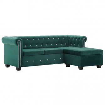 Pretty Open China Canapea extensibila 3 locuri Olivia, cu lada, verde + model floral, 233 x 96 x 89 cm, 1C Pretty Open China Canapea extensibila 3 locuri Olivia, cu lada, verde + model floral, 233 x 96 x 89 cm, 1C