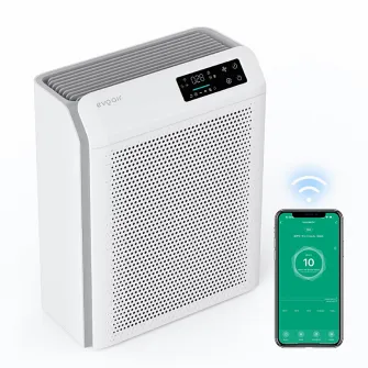 Purificator de aer Evoair HOMI P300, CADR 300m3/h, Wi-Fi, Alb, 36 m2