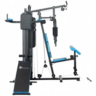 Aparat multifunctional FitTronic Atletic 480, 45 kg incluse, greutate maxima utilizator 120 kg, banca cu gantere, sac de box, aparat tractiuni, suport biceps, bara tractiuni
