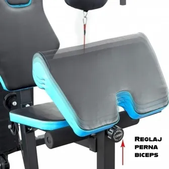 Aparat multifunctional FitTronic Atletic 480, 45 kg incluse, greutate maxima utilizator 120 kg, banca cu gantere, sac de box, aparat tractiuni, suport biceps, bara tractiuni