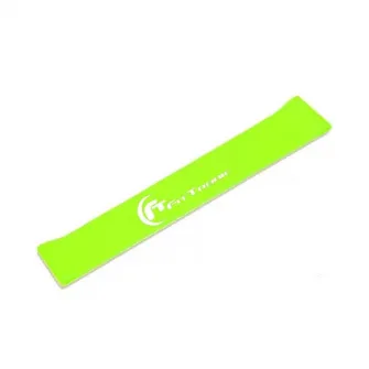Banda elastica FitTronic BE100 Light, rezistenta scazuta, dimensiuni 600 x 50 x 0.3 mm, culoare verde