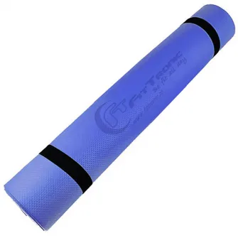 Saltea yoga FitTronic SY5B, dimensiuni 183 x 61 cm, albastra