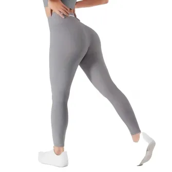 Set costum fitness FitTronic Y400 gray, 6 piese, Pantalon scurt si lung, top, bustiera, bluza maneca scurta si lunga, marimea S, material ce se muleaza pe corp, accentueaza silueta