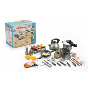 Set de joaca ustensile de bucatarie si vase de gatit AliBibi