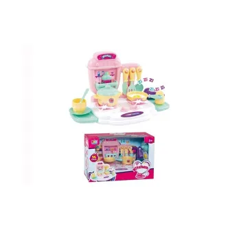 Set plita pentru gatit AliBibi cu doua ochiuri si 14 accesorii
