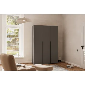 Dulap cu balamale Fenix Solo cu 3 usi, 132x55x200, Antracit