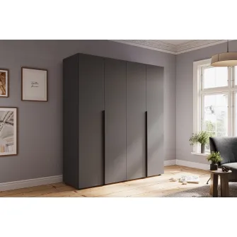 Dulap cu balamale Fenix Solo cu 4 usi, 176x55x200, Antracit