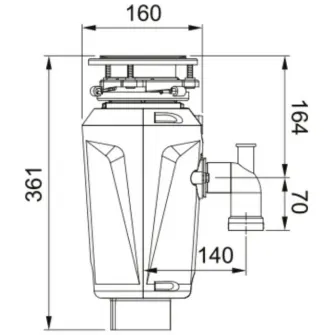 Tocatoare resturi alimentare Franke Slim 50 (134.0715.098)