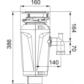 Tocatoare resturi alimentare Franke Slim 75 (134.0715.096)