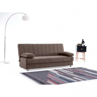 Canapea extensibila cu lada depozitare, Economix, 190x82x80, Maro