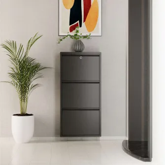 Pantofar, Locking 3 Piece Metal - Anthracite, 50 x 103 x 15 cm