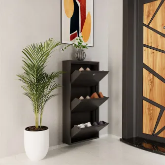 Pantofar, Locking 3 Piece Metal - Anthracite, 50 x 103 x 15 cm