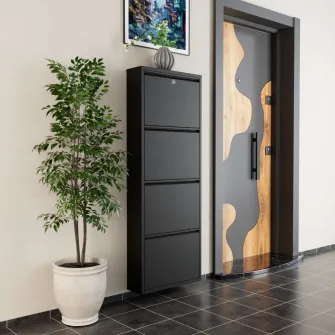Pantofar, Locking 4 Piece Metal - Black, 50 x 136 x 15 cm