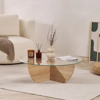 Masuta de cafea, Liya - Sapphire Oak, 90 x 30 x 90 cm