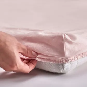 BARNDROM cearsaf cu elastic pat extensibil, roz, 80x130 cm