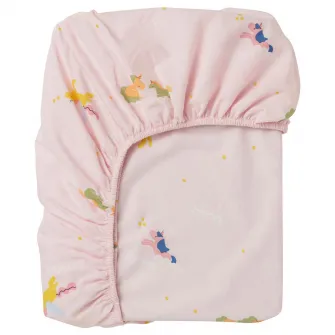BARNDROM cearsaf cu elastic, roz/model de unicorni, 90x200 cm