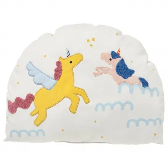 BARNDROM perna, alb/unicorn curcubeu