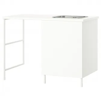 ENHET ansamblu depozitare, alb, 139x63.5x90.5 cm