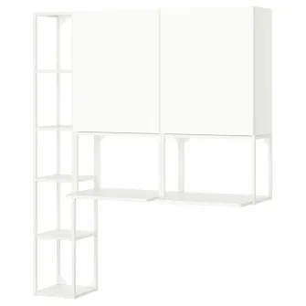 ENHET ansamblu depozitare, alb, 150x45x180 cm