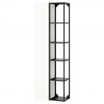 ENHET ansamblu depozitare, antracit/alb, 60x32x180 cm