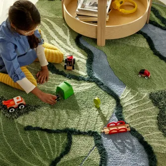 GREJSIMOJS covor, fir lung, verde, 153x215 cm