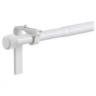 HUGAD combinatie bagheta perdea, cu console perete/tavan/cu capete decorative alb, 120-210 cm