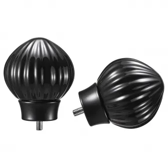 LERBRONIA capete, 1 pereche, negru/ceramica