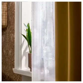 MATILDA perdele transparente, 2buc, alb/rjns, 145x250 cm