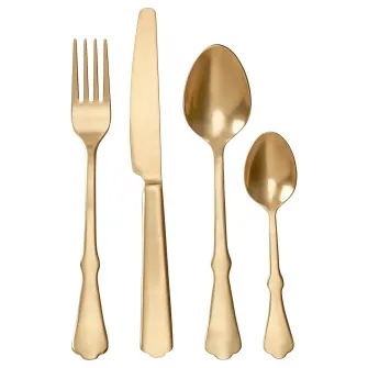 NATTKLOT set tacamuri, 24 piese, auriu
