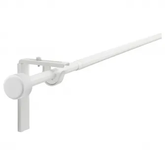 RACKA combinatie bagheta perdea, cu console perete/tavan/cu capete decorative alb, 70-120 cm