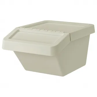 SORTERA cos sortare deseuri+capac, bej, 37 l