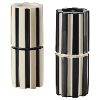 SPJUTLILJA rasnita condimente, set 2buc, negru/bej deschis, 16 cm