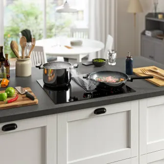 TACKNAN plita inductie/hota integrata, IKEA 300 negru, 60 cm