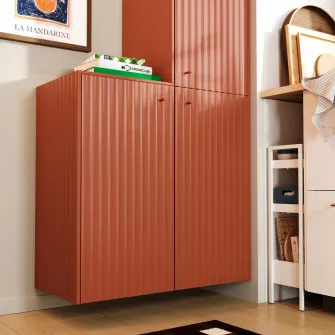 TERRSJO usa, rosu-maro model ondulat, 40x100 cm