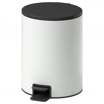 TURRIDNING cos cu pedala, alb/antracit, 9 l