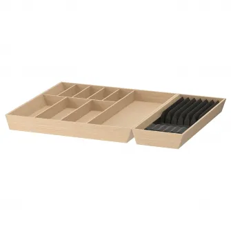 UPPDATERA tava tacamuri/tava+suport cutite, bambus deschis, 72x50 cm