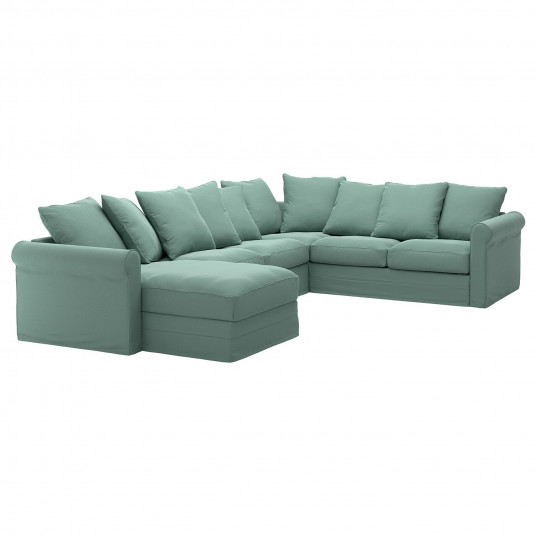 ikea gronlid 5 mestnyj uglovoj divan s shezlongom lyungen svetlo zelenyj