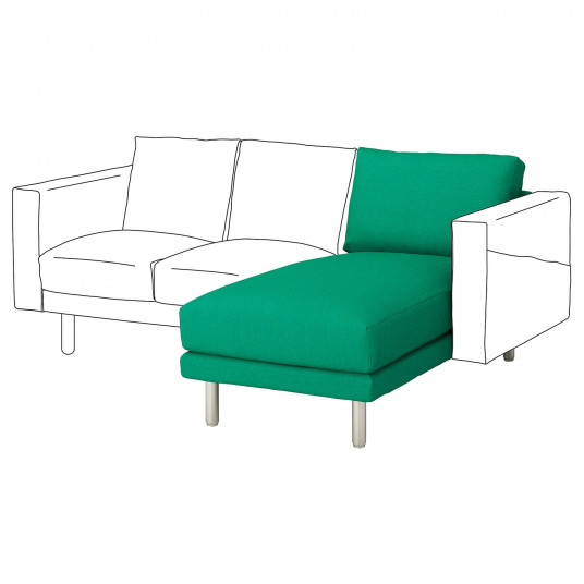 Ikea Norsborg Sectiune Sezlong Edum Verde Deschis Metal
