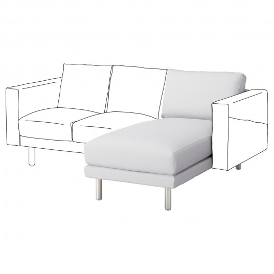 Ikea Norsborg Sectiune Sezlong Finnsta Alb Metal