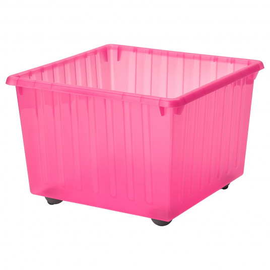 Ikea Vessla Lada Depozitare Cu Rotile Roz Deschis 39x39 Cm