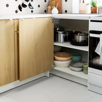IKEA KNOXHULT Bucatarie colt, aspect stejar + servicii de modelare si vizualizare CADOU