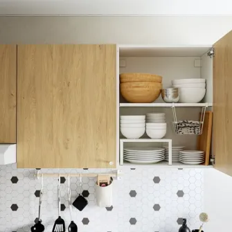 IKEA KNOXHULT Bucatarie colt, aspect stejar