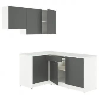 IKEA KNOXHULT Bucatarie colt, gri inchis + servicii de modelare si vizualizare CADOU